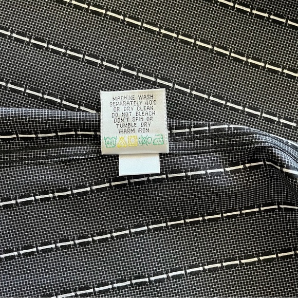 BUGATCHI UOMO Men’s Shaped Fit Black Button Up Long Sleeve Dress Shirt SizeLarge - Picture 11 of 14